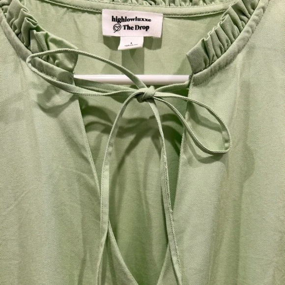 The Drop Women's Smoke Green Long Sleeve V-Neck Mini Dress size Large - Picture 13 of 13